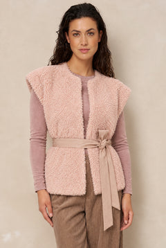 Gilet Jea - Teddy Belted | Light Pink
