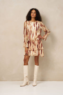 Skirt Inez - Layered Mini | Brown