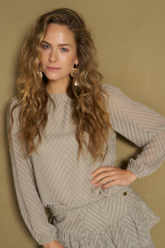 Top Helmi - Structured Relaxed | Kaki