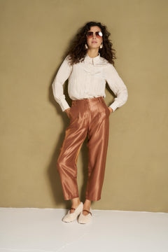 Broek Helvi - High Rise Tapered | Caramel