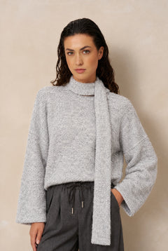 Jumper Kira - Relaxed Knit | Light Grey Melange