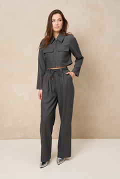 Pant Kela - Pleated Tailored | Anthracite