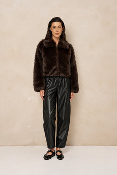 Jacket Kaia - Fur Coat | Brown