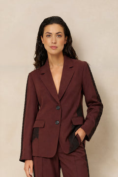 Blazer Kae - Relaxed Lace | Burgundy