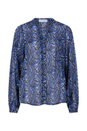 Blouse Erika | Blue snake print