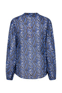 Blouse Erika | Blue snake print