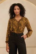 Blouse Agnes | Feathers print