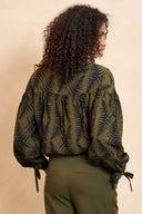 Blouse Annika | Green leaves print