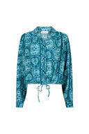 Blouse Dalia | Teal hearts