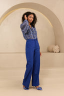 Blouse Erika | Blue snake print