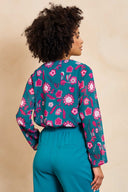 Blouse Meva | Silver flower