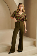 Blouse Naila | Green Pink Aztec