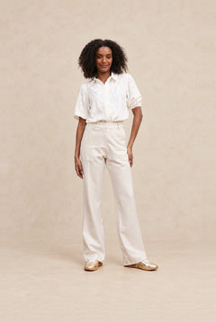 Pantalon Delphine | Blanc cassé