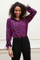 Chemisier Rosalie | Impression aurore boréale