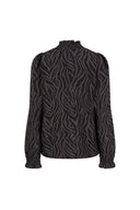 Chemisier Tova | Imprimé zèbre gris