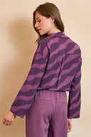 Blouse Tova | Rayures violettes délavées