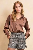 Blouse Tyra | Dark brown