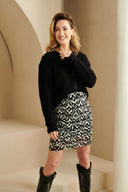 Jupe Madisyn | Impression noir/blanc