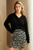 Jupe Madisyn | Impression noir/blanc