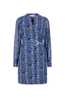 Jurk Anna | Blue snake print