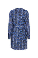 Jurk Anna | Blue snake print