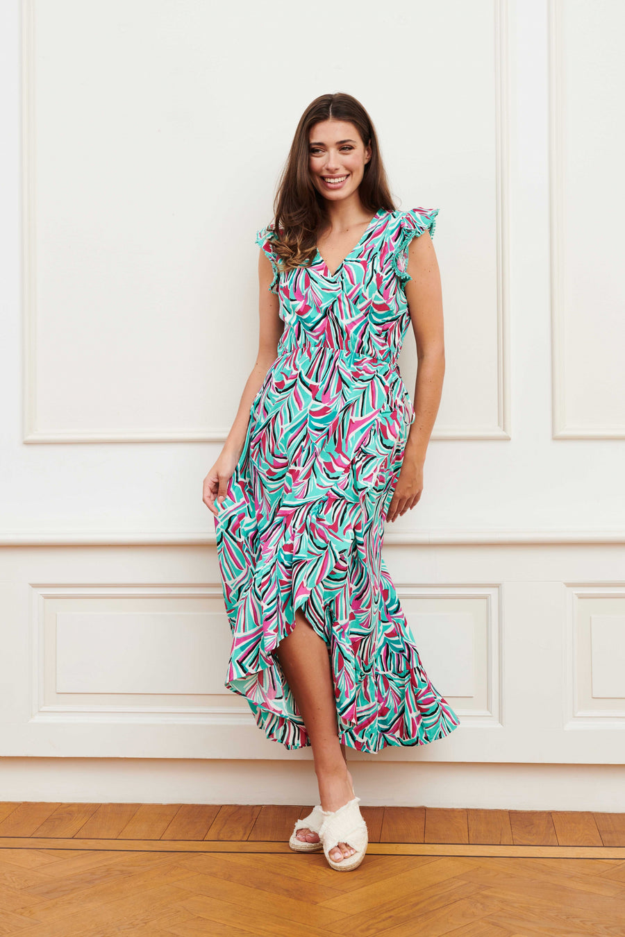 Dress Ariah | Palm Leaves Print