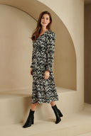 Robe Baylor | Impression noir/blanc