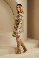 Robe Carley | Impression Ikat botanique