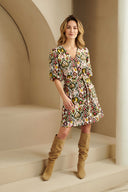 Robe Carley | Impression Ikat botanique