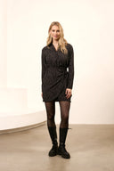 Jurk Kari | Grey zebra print