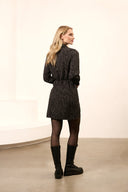 Jurk Kari | Grey zebra print