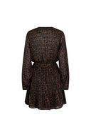 Robe Kirsten | Imprimé panthère marron