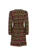 Robe Rayne | Aztèque rose vert