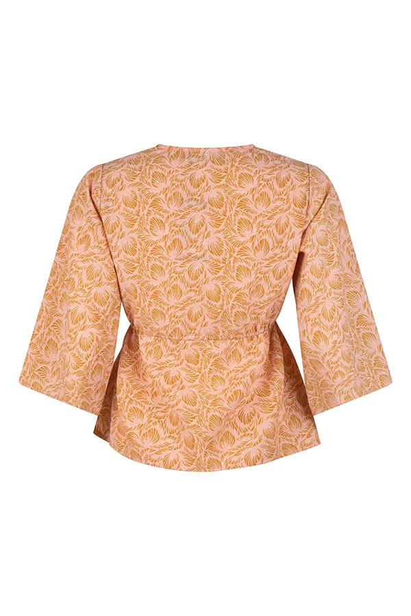 Kimono Everlee | Peach leaves print