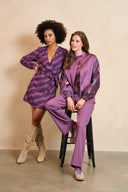 Jurk Eluna | Purple faded stripe