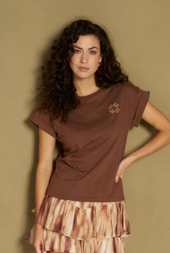 T-shirt Isole - Relaxed Rolled up | Caramel
