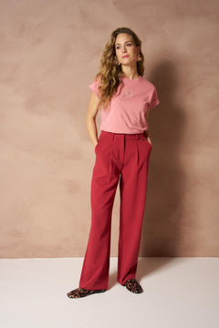 Broek Indie - Uni Pleated | Brick Red