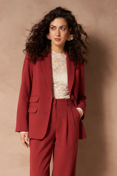 Blazer Jadie - Single Breasted Boyfriend | Brick Red
