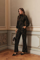 Broek Liv | Green leaves print