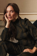 Pantalon Liv | Imprimé feuilles vertes