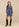 Jurk Anna Blue Snake Print, voorkant