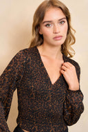 Top Signe | Brown panther print