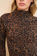 Haut Margaret | Imprimé panthère marron