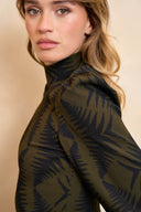 Top Karin | Green leaves print