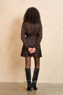 Jurk Kirsten | Brown panther print