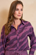 Blouse Tova | Rayures violettes délavées