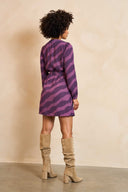 Jurk Eluna | Purple faded stripe