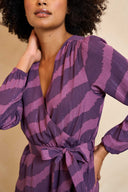 Jurk Eluna | Purple faded stripe