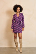 Jurk Eluna | Purple faded stripe