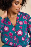 Blouse Meva | Silver flower